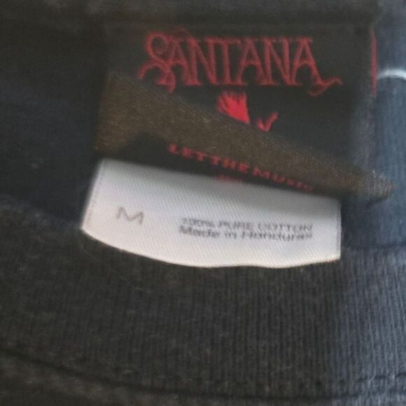 Santana Shirt World Tour Live Your Light Texas Graphic Tee 2008 Y2K M - Picture 8 of 8